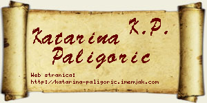Katarina Paligorić vizit kartica